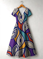 "Johari" Short Sleeve Maxi Dress