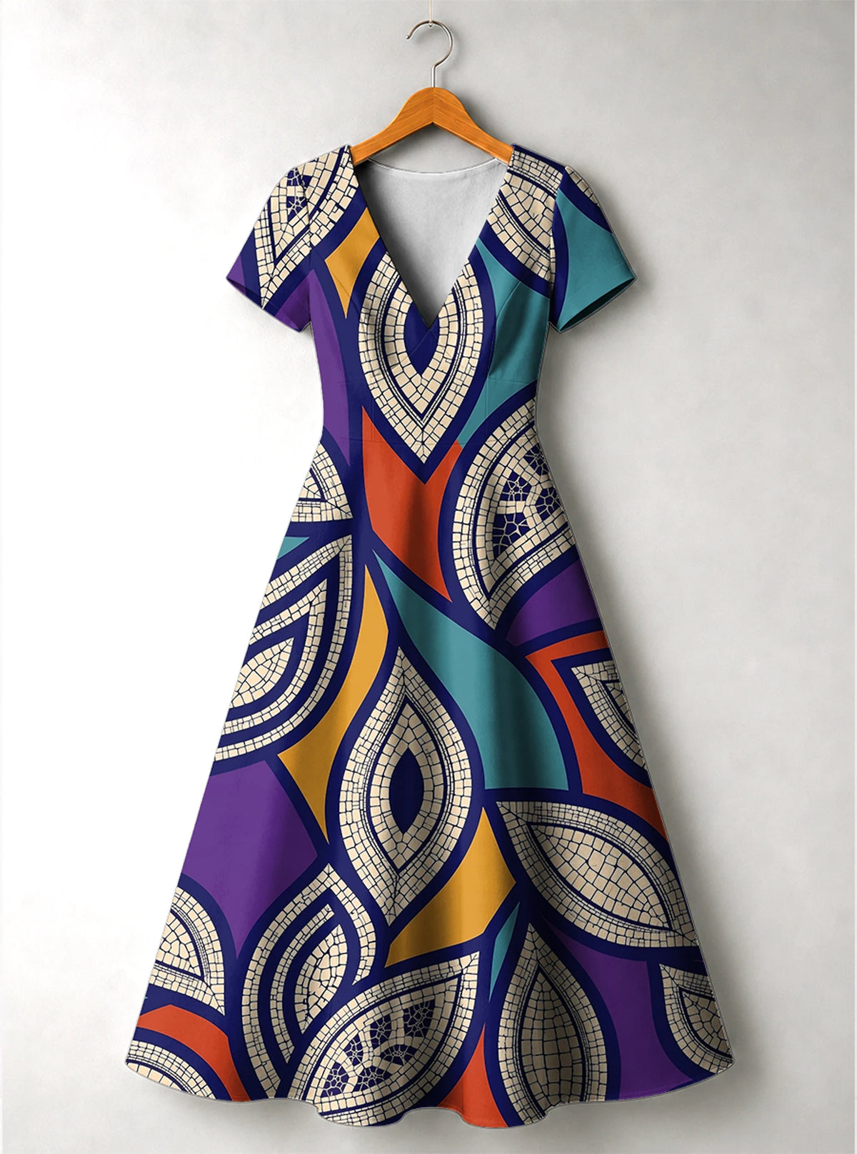 "Johari" Short Sleeve Maxi Dress