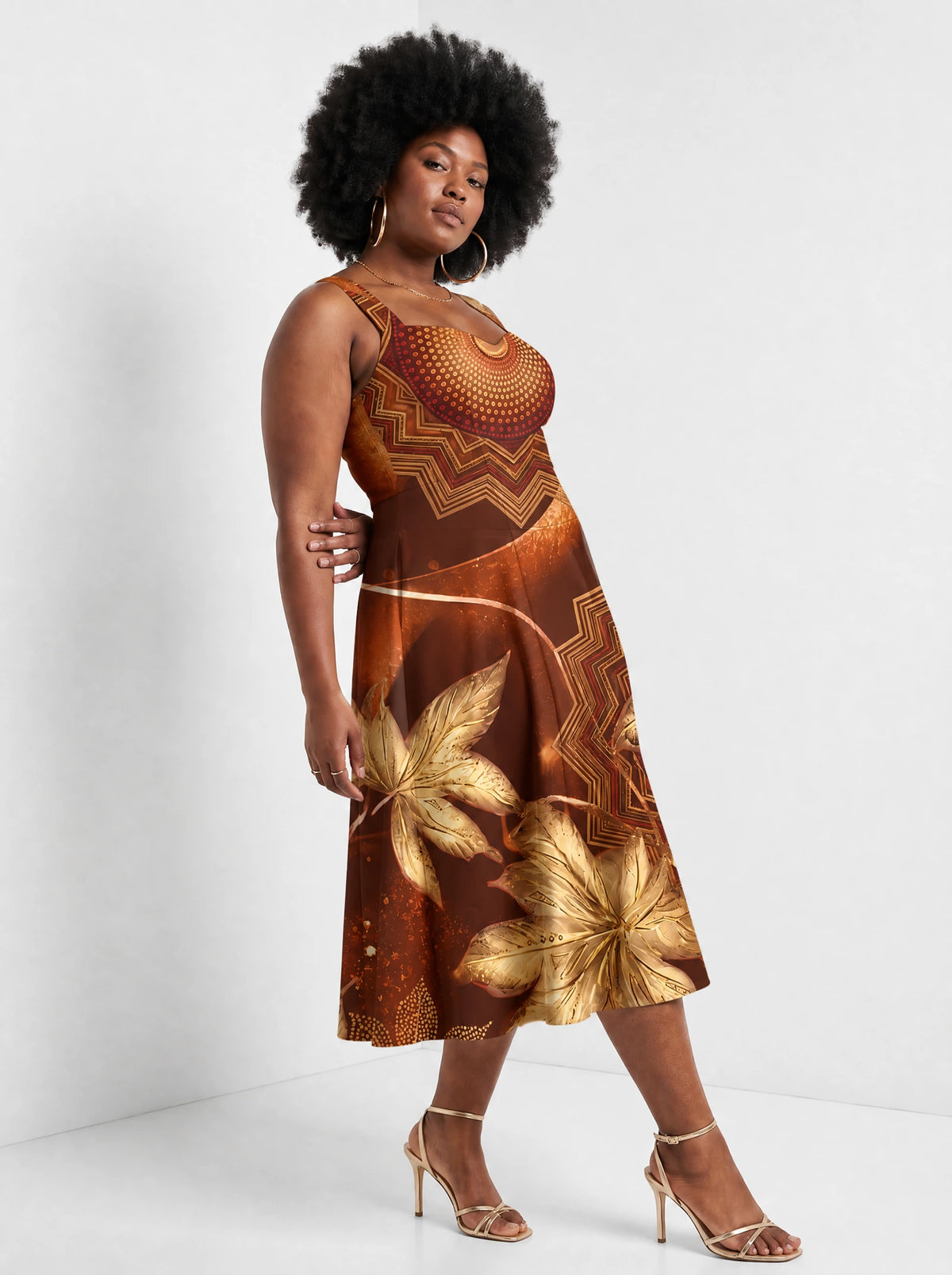 "Joto" Corset Dress — three-quarter view on model