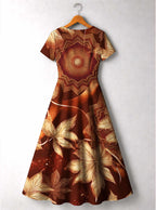 "Joto" Short Sleeve Maxi Dress