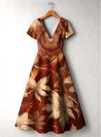 "Joto" Short Sleeve Maxi Dress