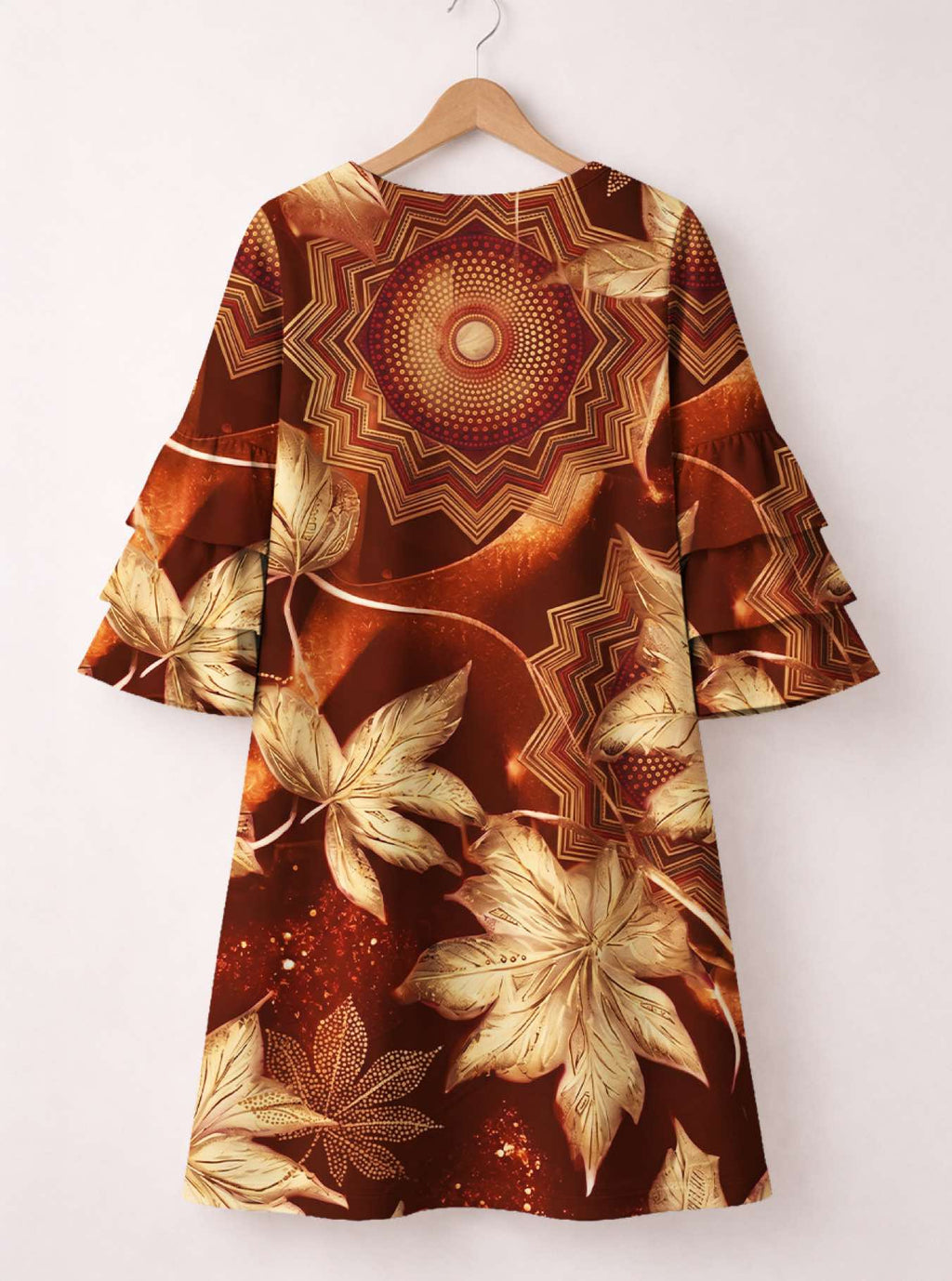 "Joto" Stacked Ruffle Sleeve Dress