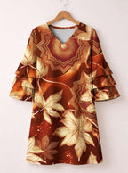 "Joto" Stacked Ruffle Sleeve Dress
