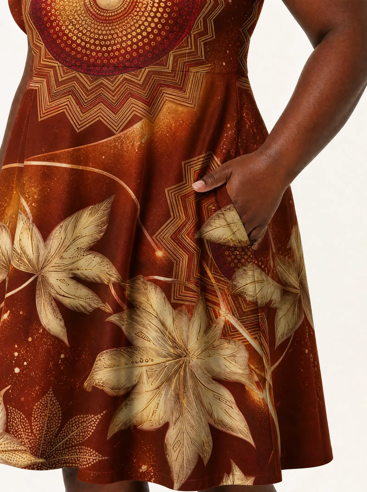 "Joto" V Neck Midi Dress — back
