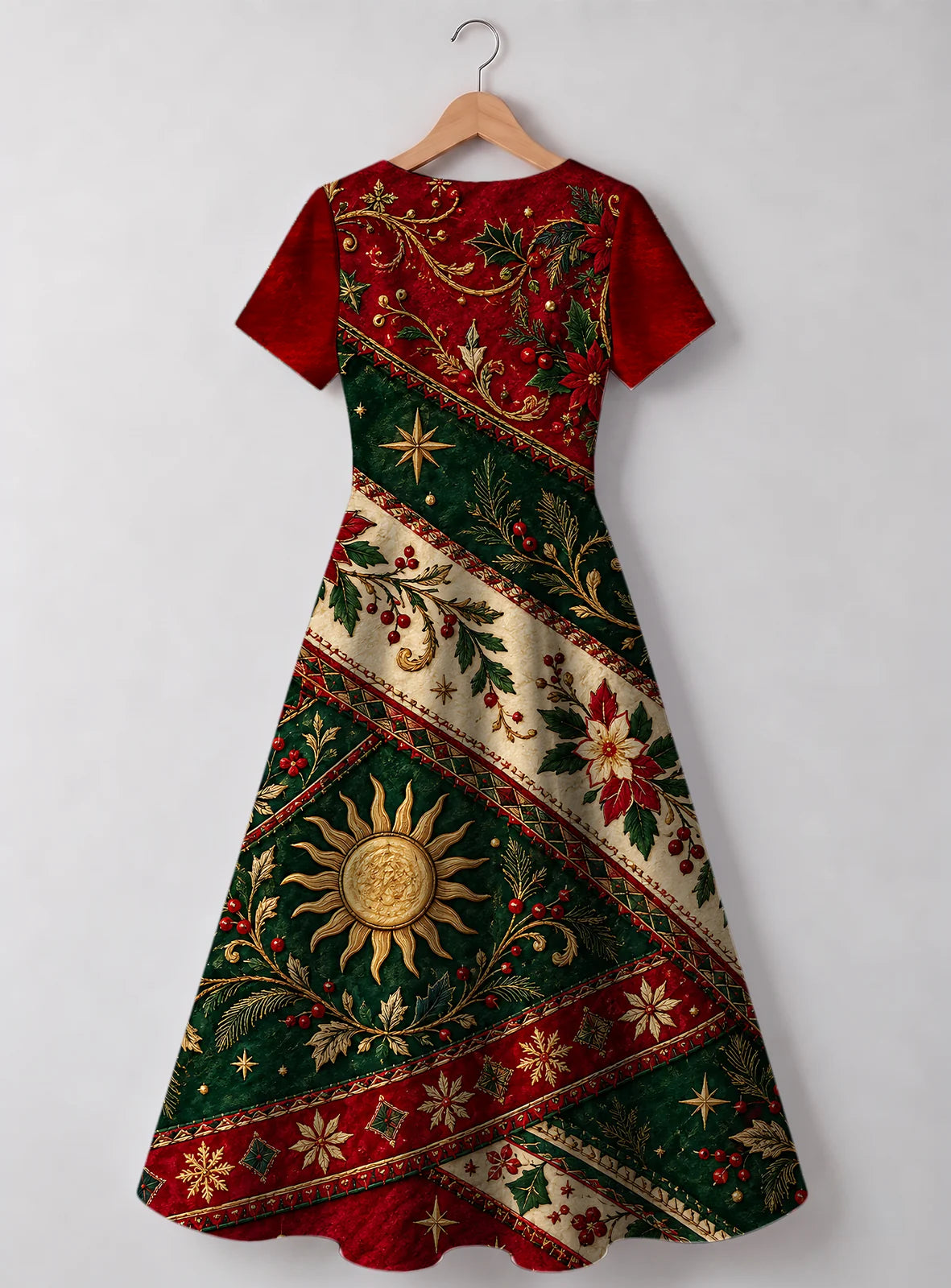 "Jua Kuu" Sweetheart Midi Dress — back flat