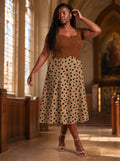 "Kahawa" Sweetheart Midi Dress