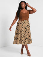 "Kahawa" Sweetheart Midi Dress