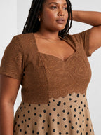 "Kahawa" Sweetheart Midi Dress — three-quarter view on model