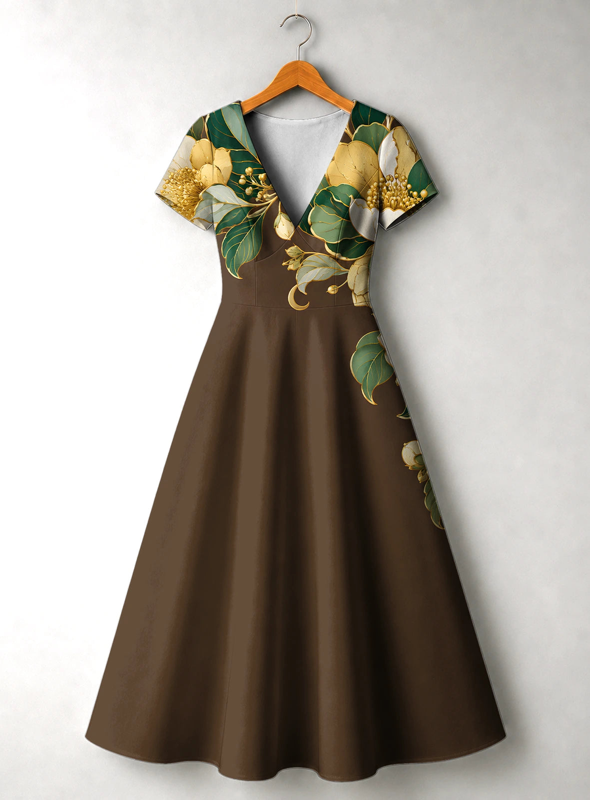"Kakao" V Neck Midi Dress Promo