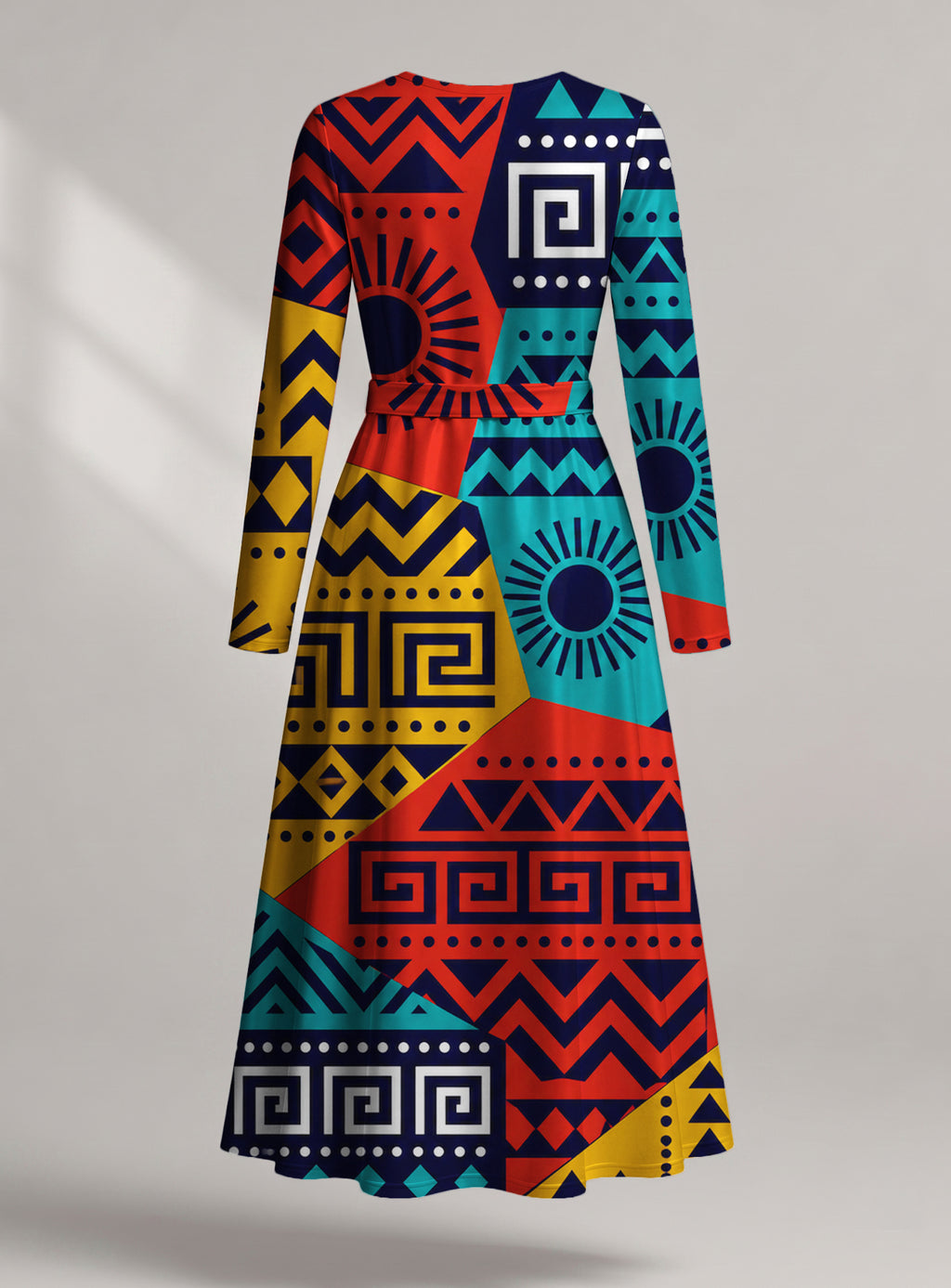 "Kanga" Viscose Midi Dress — back view
