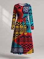 "Kanga" Viscose Midi Dress — front view