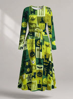 "Karamu" Halloween Long Sleeve Midaxi Dress