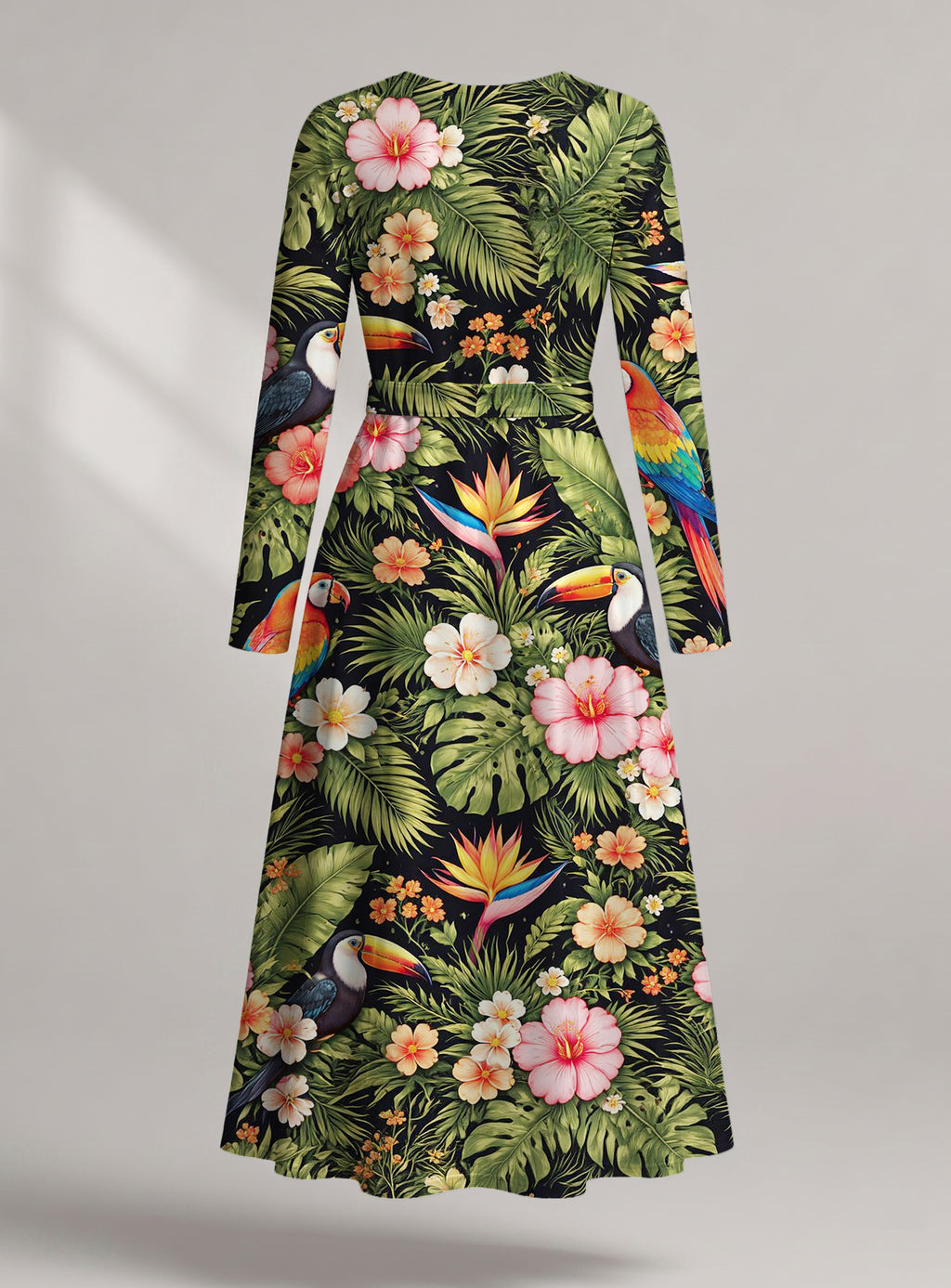 "Kasuku" Viscose Midi Dress — back view