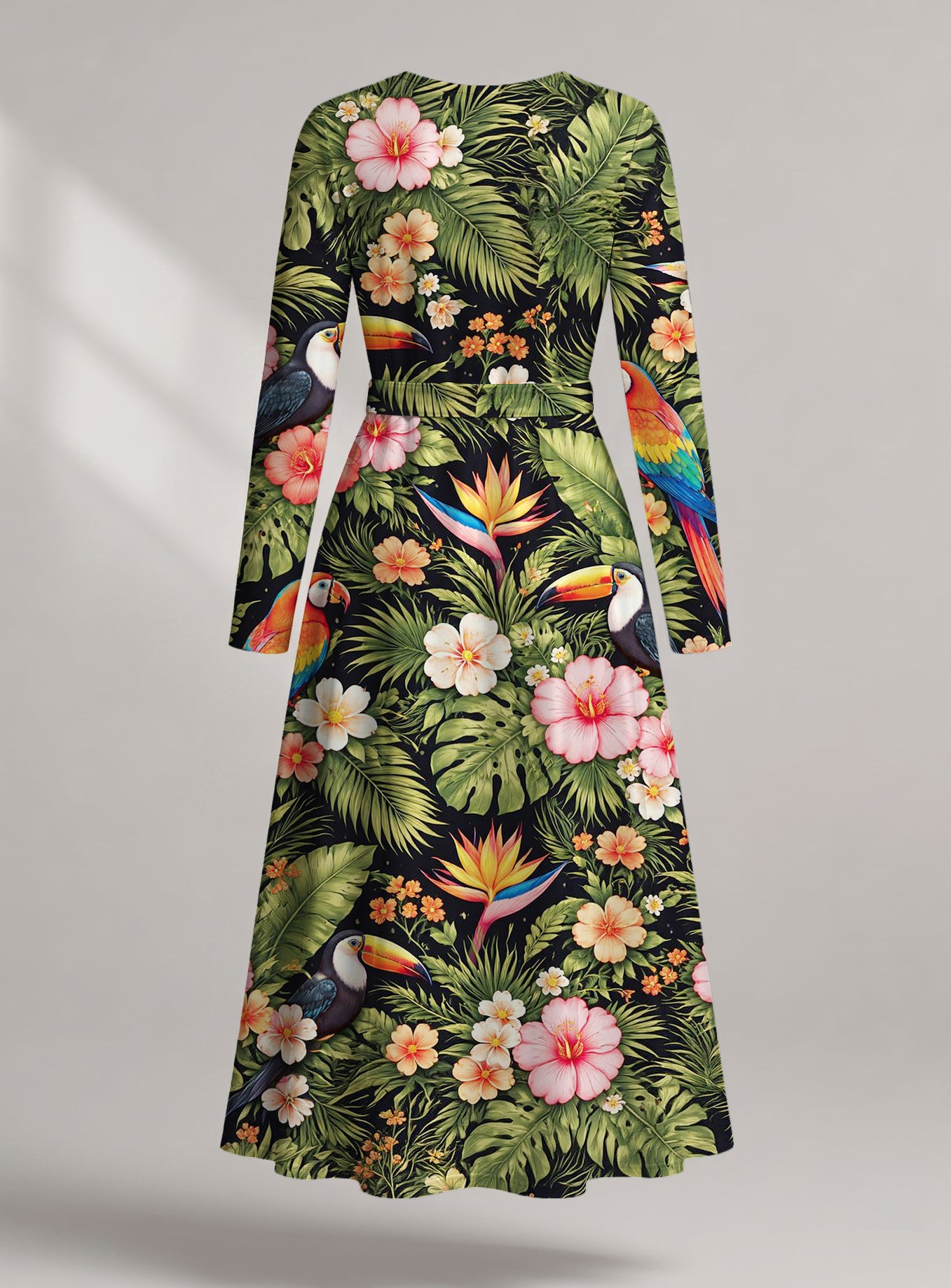 "Kasuku" Viscose Midi Dress — back view
