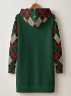 "Kengele" Christmas Hoodie Dress — back flat