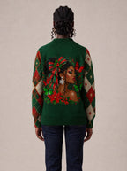 "Kengele" Christmas Sweatshirt — back view on model