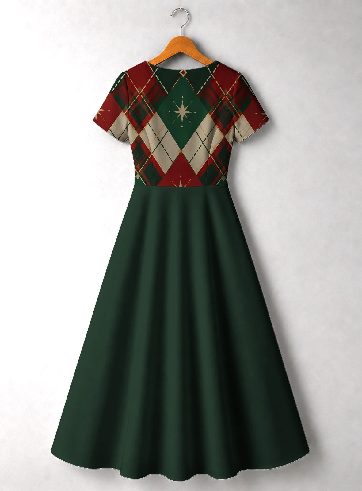 "Kengele" Christmas V Neck Midi Dress Promo