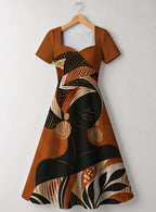 "Kilemba" Sweetheart Midi Dress Promo