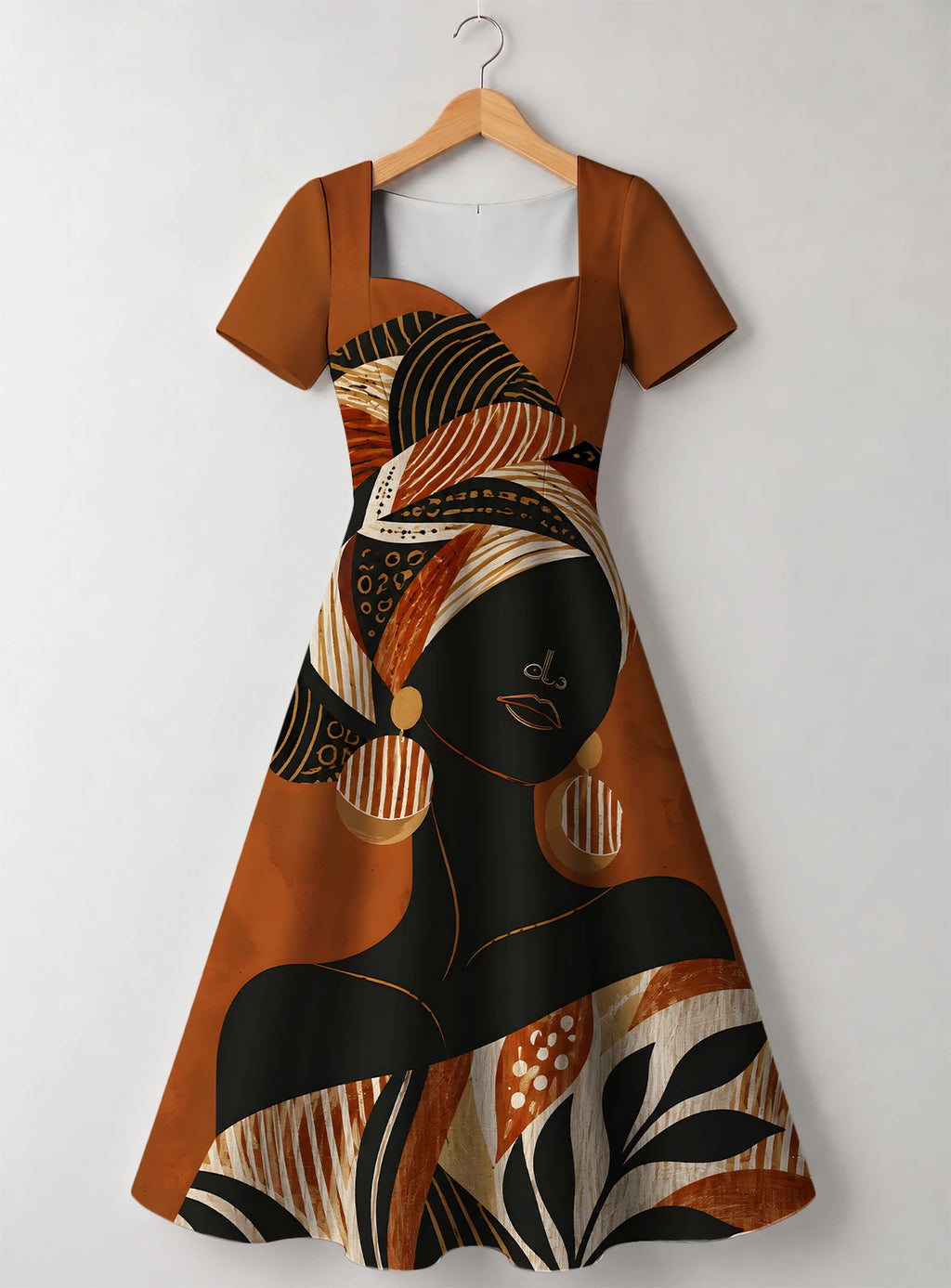 "Kilemba" Sweetheart Midi Dress Promo