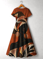 "Kilemba" V Neck Midi Dress Promo