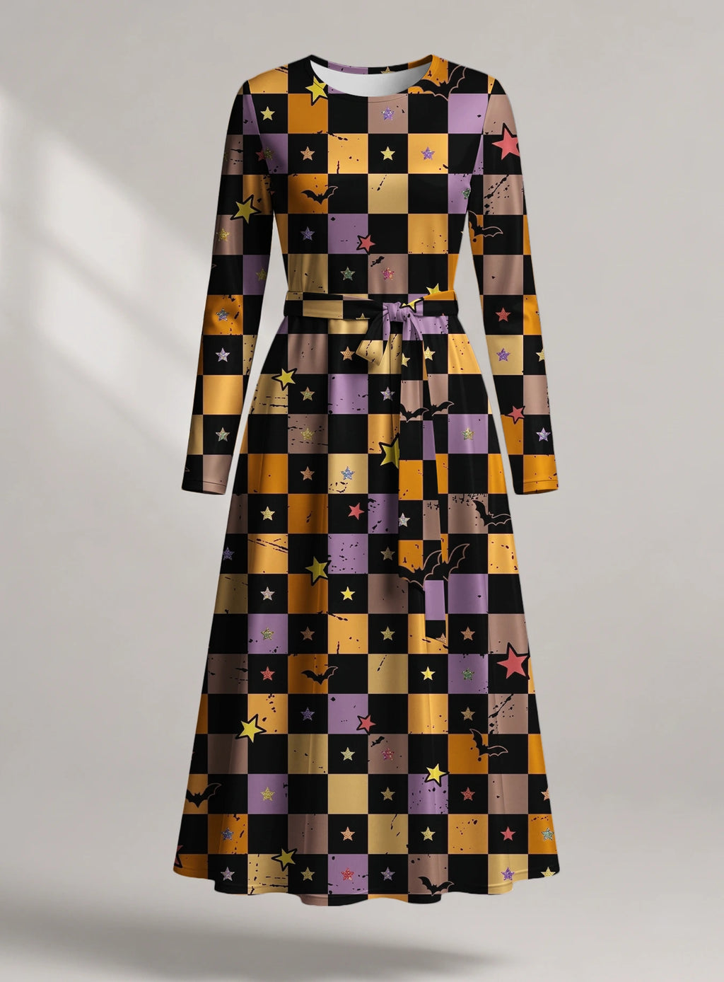"Kimondo" Halloween Long Sleeve Midaxi Dress