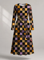"Kimondo" Halloween Long Sleeve Midaxi Dress