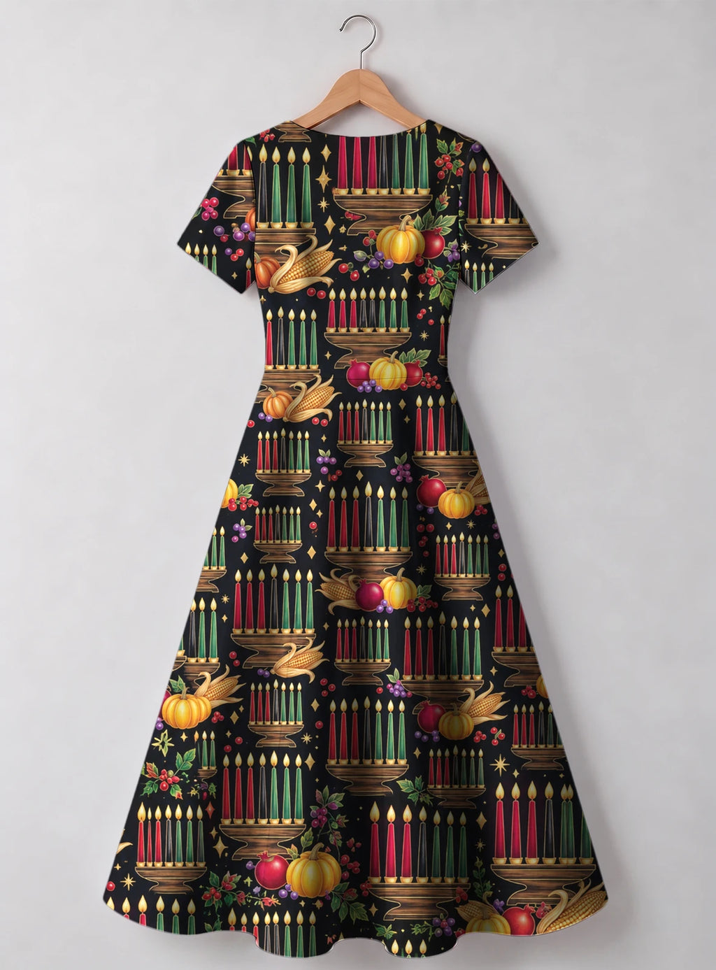 "Kinara" Sweetheart Midi Dress — back flat