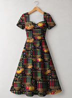 "Kinara" Sweetheart Midi Dress — front flat