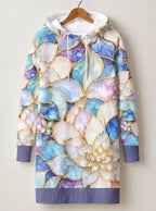 "Kioo" Hoodie Dress — front flat