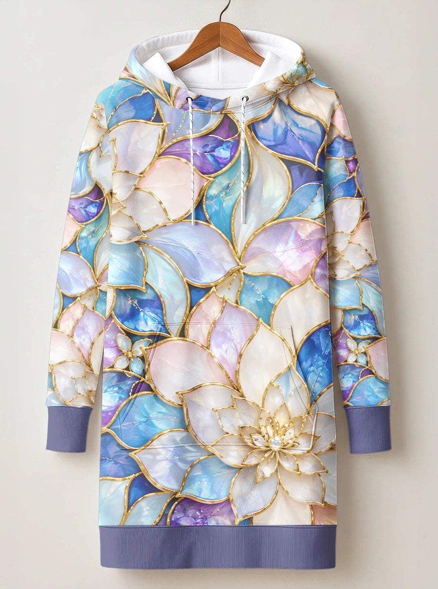 "Kioo" Hoodie Dress — front flat