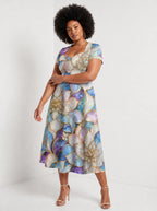 "Kioo" Sweetheart Midi Dress — styled on model