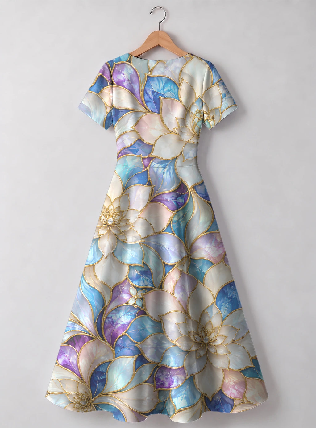 "Kioo" Sweetheart Midi Dress — back flat