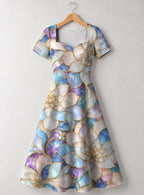 "Kioo" Sweetheart Midi Dress — front flat