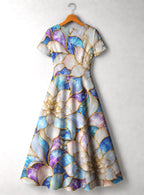 "Kioo" V Neck Midi Dress Promo