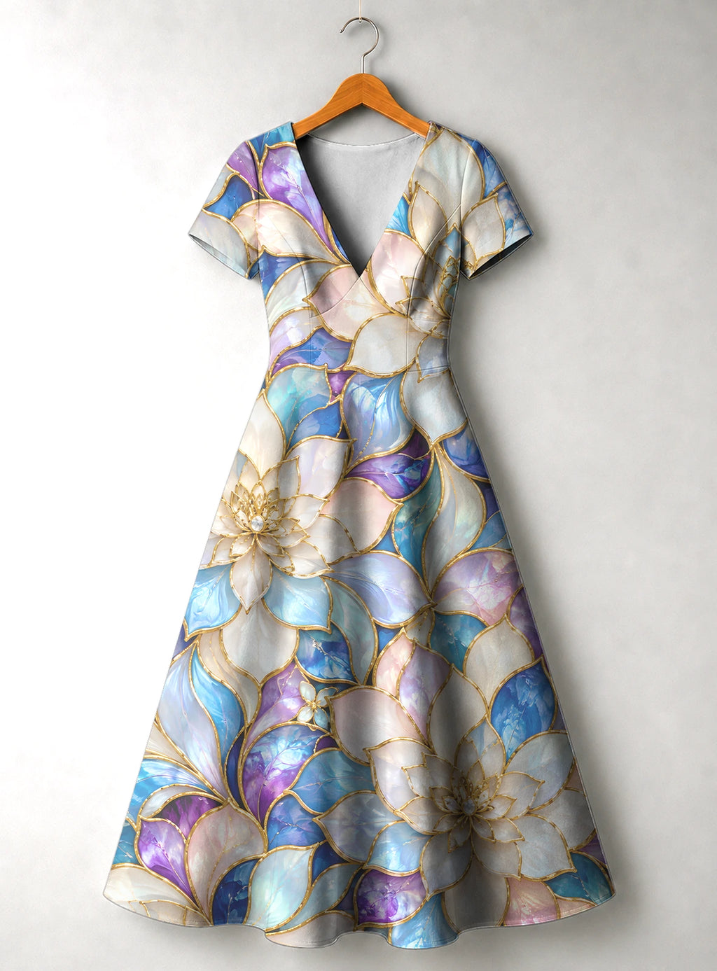 "Kioo" V Neck Midi Dress Promo