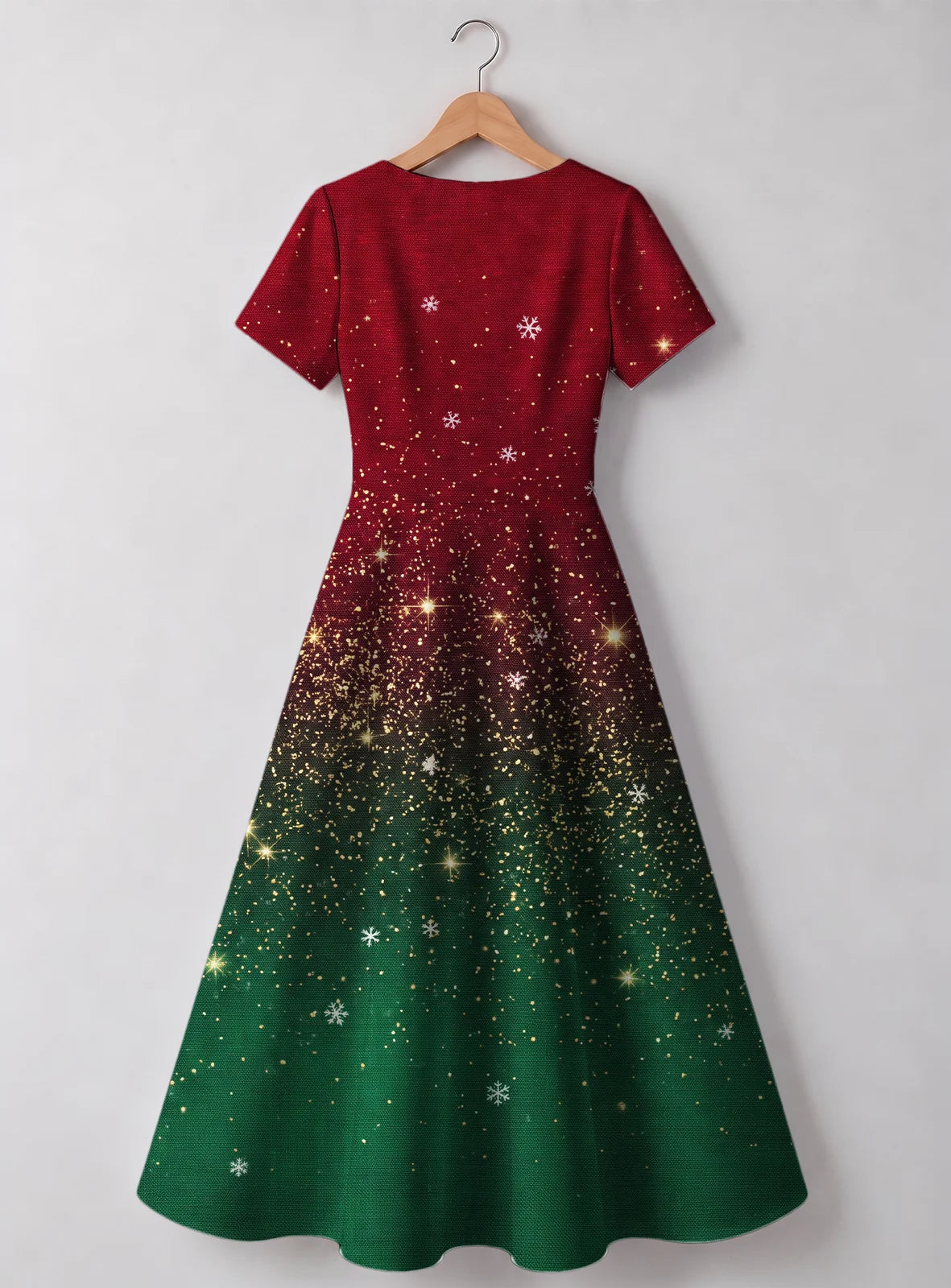 "Kipaji" Ruby Sweetheart Midi Dress — back flat