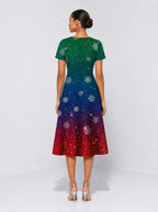 "Kipaji" Sweetheart Midi Dress — back view on model