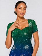 "Kipaji" Sweetheart Midi Dress — styled on model
