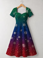 "Kipaji" Sweetheart Midi Dress — front flat