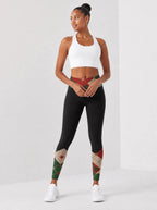 "Kipenzi" Christmas Leggings — full length on model