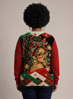 "Kipenzi" Christmas Sweatshirt — back view on model