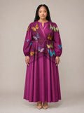 "Kipepeo" Puff Sleeve Maxi Dress