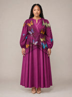 "Kipepeo" Puff Sleeve Maxi Dress