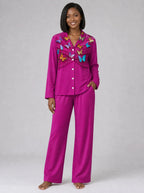 "Kipepeo" Pajama Set — front view on model