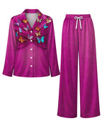 "Kipepeo" Pajama Set — flat lay of the shirt and pants