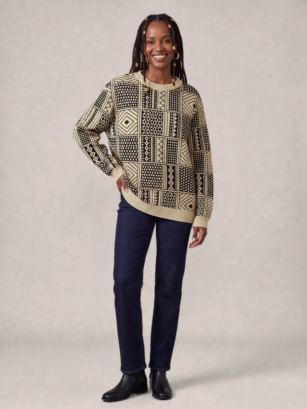 "Kiraka" Sweatshirt — front view on model