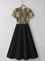 "Kiraka" V Neck Midi Dress