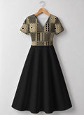 "Kiraka" V Neck Midi Dress