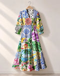 "Kisiwa" Long Puff Sleeve Dress Promo