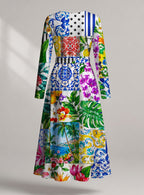 "Kisiwa" Viscose Midi Dress — back view